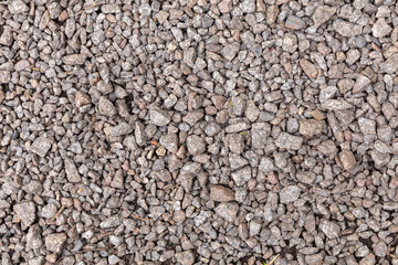 Stone background. Crushed stone. Textures. Copy space. Place for your text.