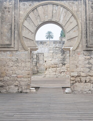 Vertical shot of Medina Azahara in Cordoba, Spain