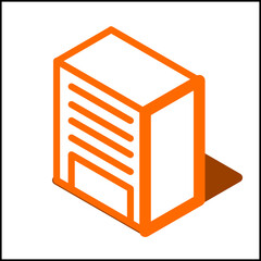 Standard building icon in isometric design 07