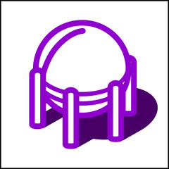Gas tank icon in isometric flat design 08