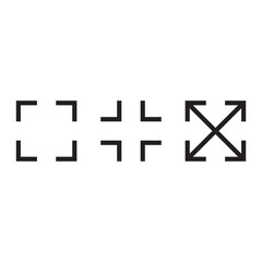 Full screen, modern flat icon