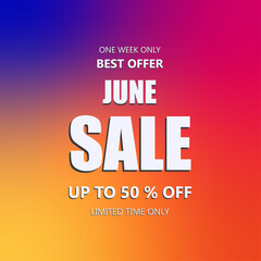 Color Banner Sale 50 June