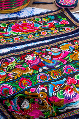 Chinese ethnic minority Guangxi Zhuang nationality characteristic cloth, Zhuang brocade pattern