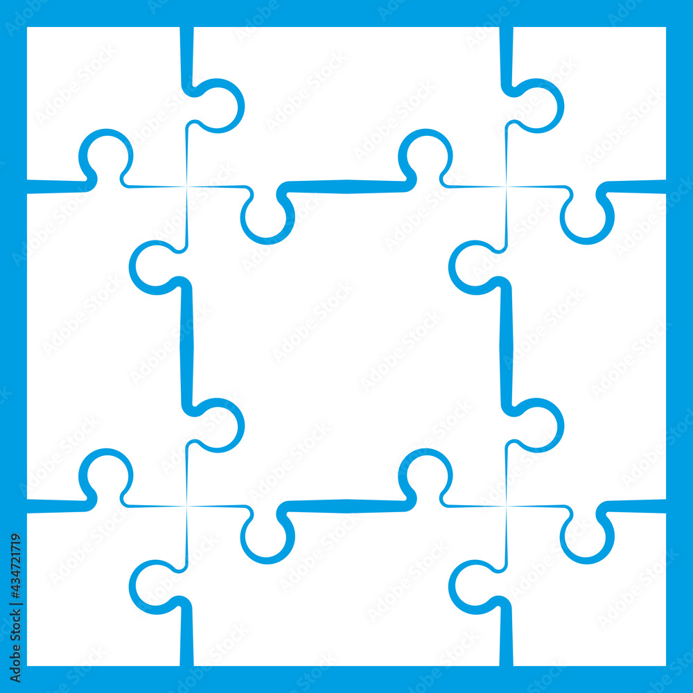 Poster a lot of piece flat puzzle pattern presentation. many step puzzles business background. simple patte