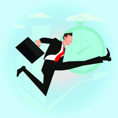 man running Go to work