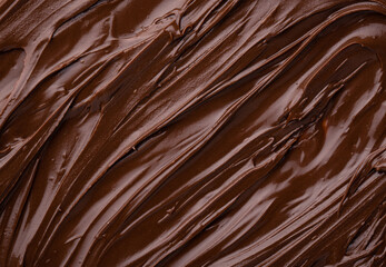 Food texture of melted chocolate or spread.