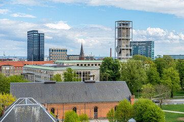 Aarhus, Denmark, 19-05-2021 View of the city, here is the City Hall