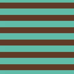 Fotobehang Green brown stripes vector seamless repeat pattern print background © Doeke