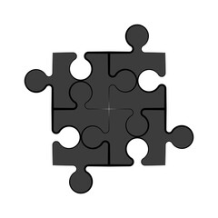 puzzle jigsaw or autism puzzle piece symbol flat vector icon for apps and websites