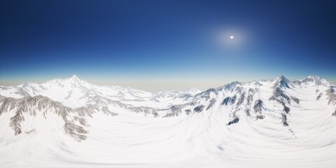 VR 360 camera on the Tops of the Mountains