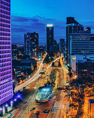 Urban landscape of the city of Bogota (Colombia) located in South America