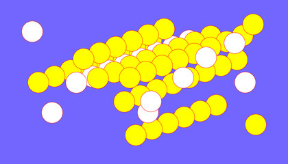 Contemporary poster, cover background template design. Abstract circular geometric shapes composition. Trendy conceptual illustration. Creative minimalist artistic. Graphic resource, wall decoration.