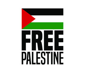 Free Palestine Vector Graphic with Palestine Flag