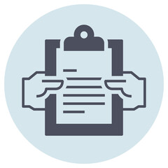 Glyph icon for clipboard.