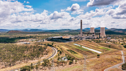 Stanwell power station, Queensland - obrazy, fototapety, plakaty