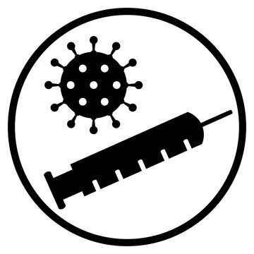 Coranvirus Impfung Icon im Kreis