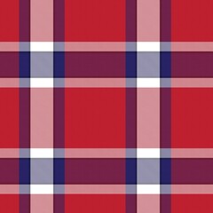 Red Asymmetric Plaid textured Seamless Pattern