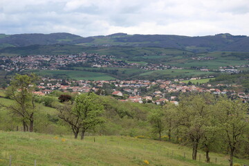 Obraz premium Vue en plongée de Rive de Gier