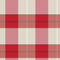 Red Asymmetric Plaid textured Seamless Pattern