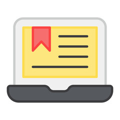 A flat design, icon of online bookmark