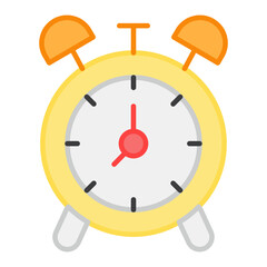 A flat design, icon of alarm