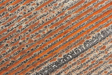 錆びたトタンの壁
