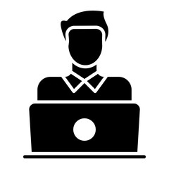 A modern style icon of online student