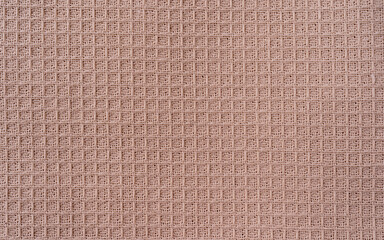 Waffle fabric with visible texture copy space