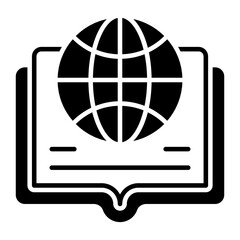 A glyph design, icon of global education