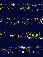 Gold gradient star dust sparkle vector background.