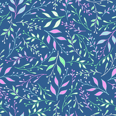 Greenery herbal pattern seamless design. Modern