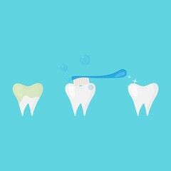 healthy teeth concept and teeth cleaning