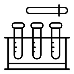 A linear design, icon of  chemical tubes
