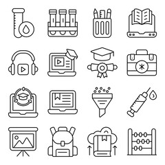 Pack of Graduation Linear Icons

