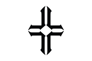 cross isolated on white