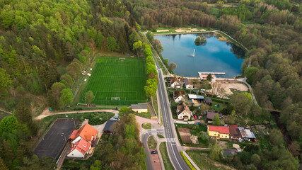 Stadion and lake