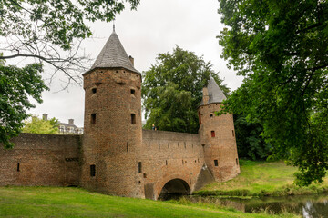 Fototapeta na wymiar Fortified wall in the medieval city of Amersfoort