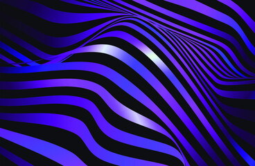 blue background with lines. Conceptual design of optical illusion vector. EPS 10 Vector illustration