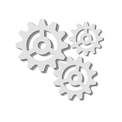 Metal gears set. Factory gears vector icon. Mechanical gear. The image of the gear. Machine gear. Cogwheel gear