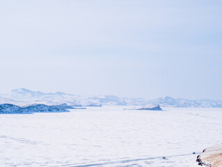 Beautiful winter views of Lake Baikal