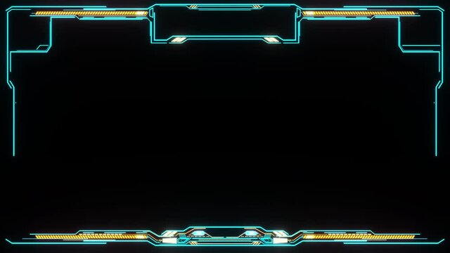 HUD frame viewfinder.Technological futuristic Sci Fi display.