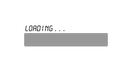 100% Grey Loading Bar and Transfer Download on White Background
