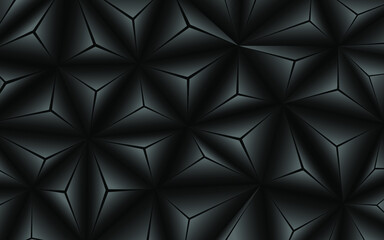 Abstract black polygon. Modern technology innovation concept vector background