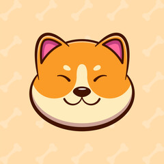 Cute Shiba Inu dog Vector illustration - Vector, good for dogecoin mascot logo 