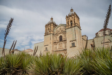Fototapeta na wymiar Santo Domingo Cathedral in historic Oaxaca city center