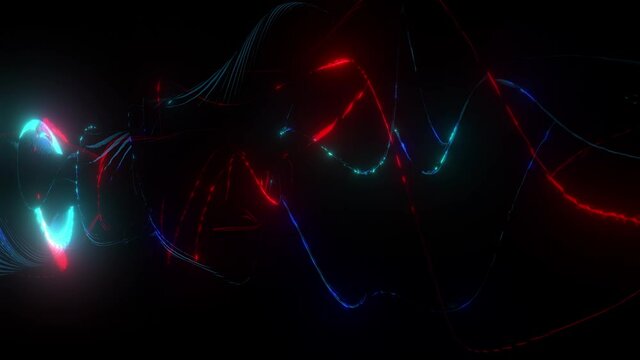 Beautiful Abstract VJ Loop Of Colorful Energy Streaks