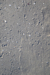 water drops on the sand at sea beach