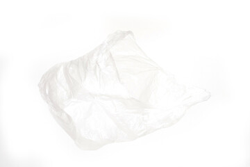 Obraz premium Plastic waste isolated on white background. Global environmental problem with used pet bottels and bags.