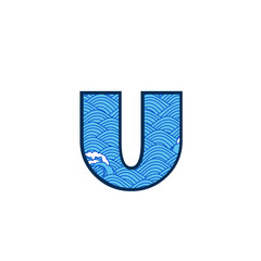 Initial letter U logo vector design template