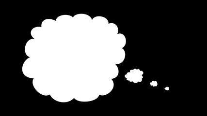 Bubble Idea Concept Talking on Black Background
